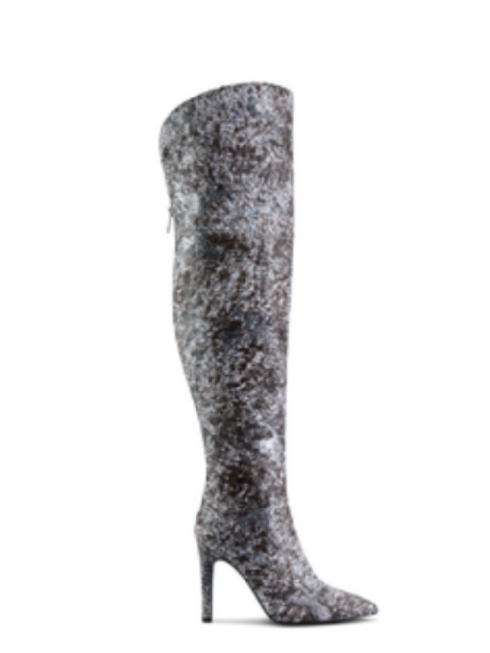 Jennifer Le Thigh High embossed Snake boots
